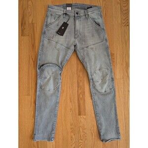 G-Star Raw 5620 3D Zip Knee Jeans Men's 31x30 Vintage Oreon Gray Destroyed NWT
